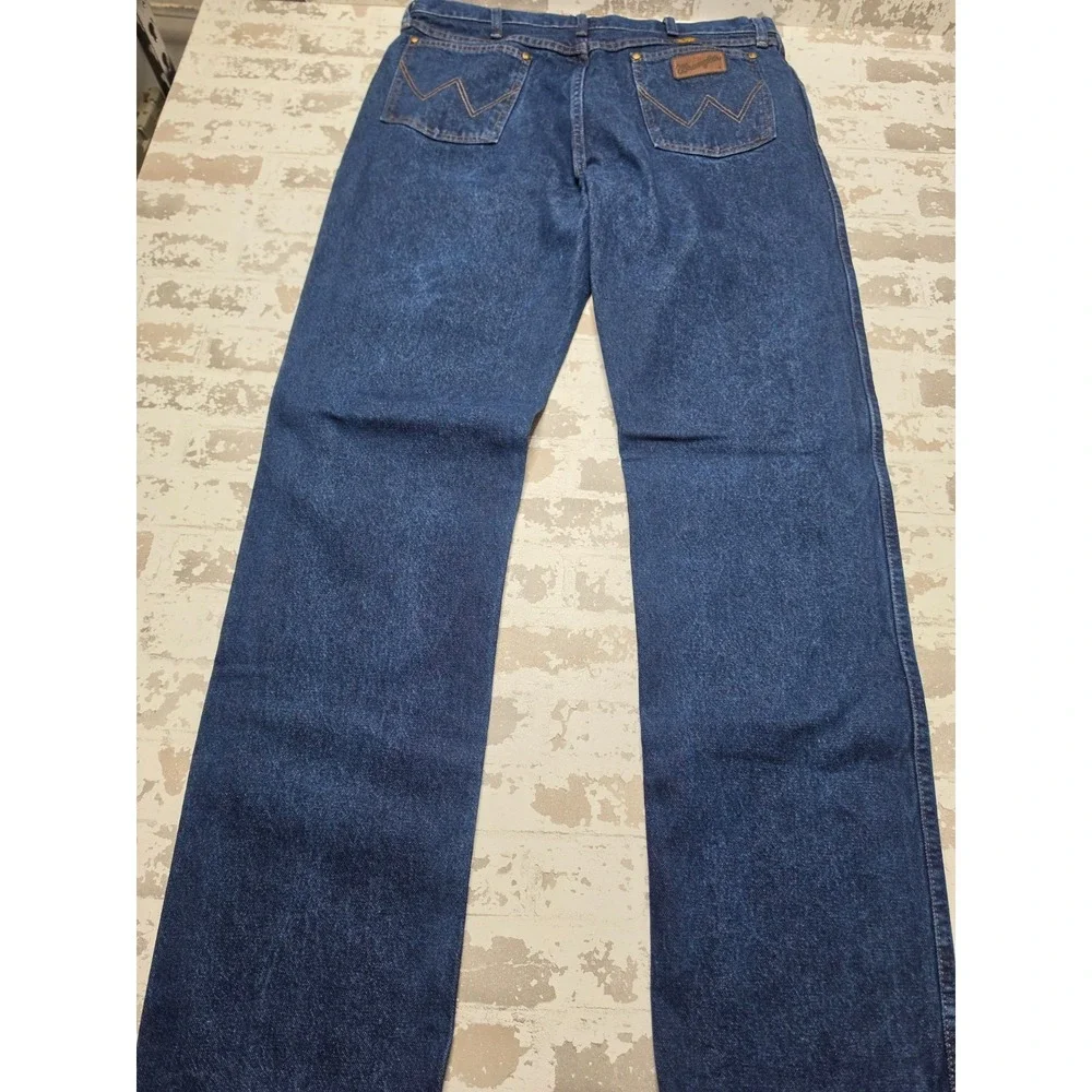 Wrangler Regular Fit 47MWZ Men's Denim Jeans 37x36 100% Cotton Western Cowboy